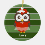 ルーシ恋しく思ー・フクロウ・クリスマス・スペシャル セラミックオーナメント (正面)