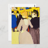 ルージュの美人(At the Rouge)- トゥールーズ・ロートレック ポストカード (正面/裏面)