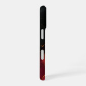 ルージュ・アンペリアル 豪華な深紅の大理石とゴールド iPhone 16ケース (右側面)
