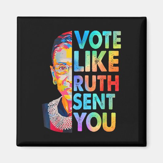 ルースがあなたにヴィンテージフェミニストおもしろいを送ったように マグネット (正面)