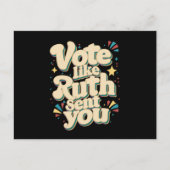 ルースが子宮フェミニストLGBTを送ったように投票 ポストカード (正面)