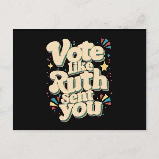ルースが子宮フェミニストLGBTを送ったように投票 ポストカード (正面)