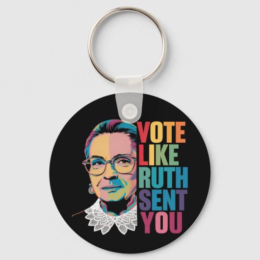 ルースの投票で送られた投票 キーホルダー (正面)