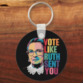 ルースの投票で送られた投票 キーホルダー (裏面)