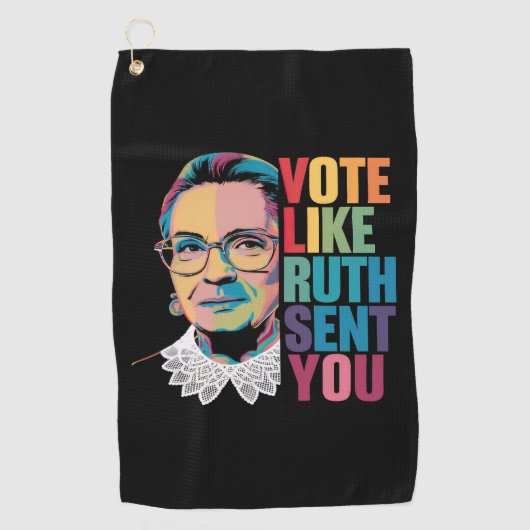 ルースの投票で送られた投票 ゴルフタオル (正面)