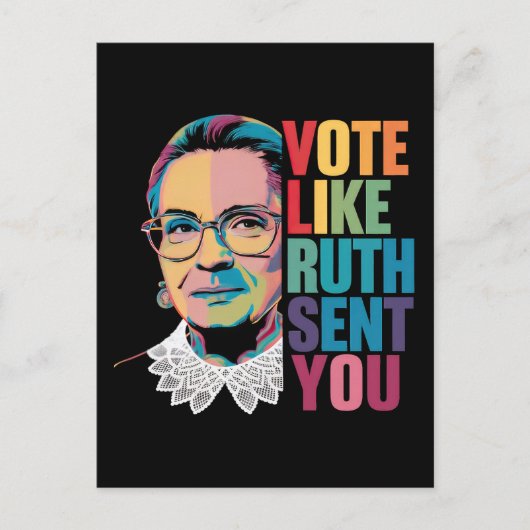 ルースの投票で送られた投票 ポストカード (正面)