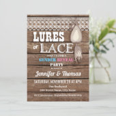 ルースまたはレースベビーの性別の表示 招待状 (スタンド正面)