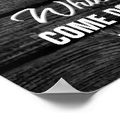 ルースまたはレース木製ジェンダー明らかにベビーのサイン ポスター (角)