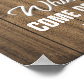 ルースまたはレース木製ジェンダー明らかにベビーのサイン ポスター (角)