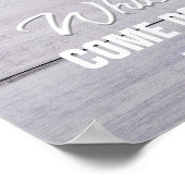 ルースまたはレース木製ジェンダー明らかにベビーのサイン ポスター (角)