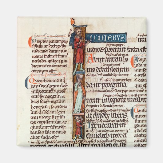 ルースを描いたイニシャル「I」 マグネット (正面)