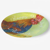 ルースタカラフルーハッピーバースデー ペーパープレート (アングル)