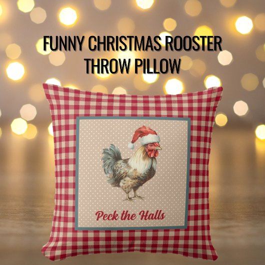 ルースターおもしろいペックザホールズファームハウスクリスマス クッション