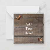 ルースターとバ素朴ンチキンクープノートカーデータベース ノートカード (裏面)