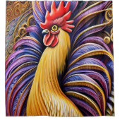 ルースターの比類なき完璧 シャワーカーテン (正面)