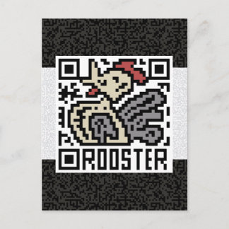 ルースターのQRコード ポストカード