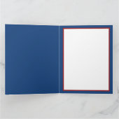 ルースターアメリカ国旗のフォークアートキルト カード (内部)