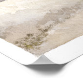 ルースターウォーターカラーアートプリント ポスター (角)