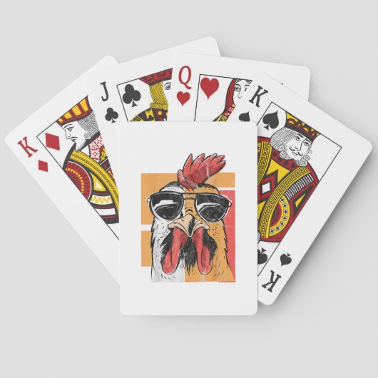 ルースターカッコいい着用サングラスレトロヴィンテージシック トランプ (裏面)