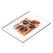 ルースターカッコいい着用サングラスレトロヴィンテージシック ノートブック (左側)