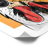 ルースターカッコいい着用サングラスレトロヴィンテージシック ポスター (角)