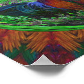 ルースタークロウイング抽象芸術自然アート ポスター (角)