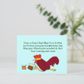 ルースターコーヒ素晴らしーの日はがき ポストカード (スタンド正面)