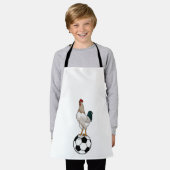 ルースターサッカー選手サッカー エプロン (着用した状態)