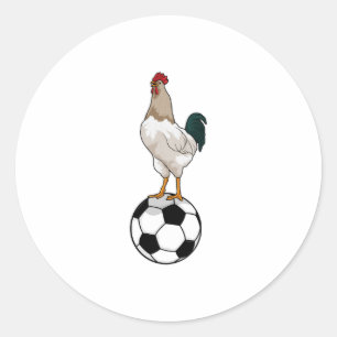ルースターサッカー選手サッカー ラウンドシール