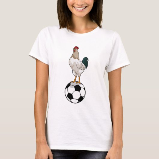ルースターサッカー選手サッカー Tシャツ (正面)