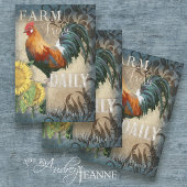 ルースターサンフラワーファームフレッシュコテージコアデクページ ラッピングペーパーシート