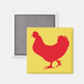 ルースターシルエット マグネット (正面/裏面)