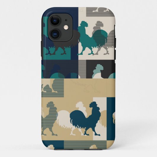 ルースターシームレスヴィンテージ Case-Mate iPhoneケース (裏面)