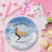 ルースタースカイクラウドハッピーバースデー紙プレート ペーパープレート (パーティー)