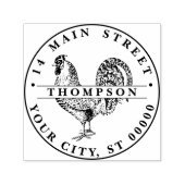 ルースタースケッチリトグラフ#2名差出人住所 セルフインキングスタンプ (デザイン)