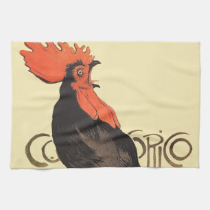 ルースタースティインレンコココリフランスのコアート キッチンタオル
