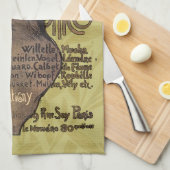 ルースタースティインレンコココリフランスのコアート キッチンタオル (四つ折り)