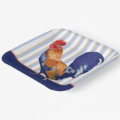 ルースターストライプ紙プレート ペーパープレート (傾斜あり)