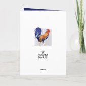 ルースターストライプ誕生日カード カード (裏面)