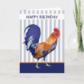 ルースターストライプ誕生日カード カード (正面)