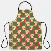 ルースターチェッカーボードパターン エプロン (正面)