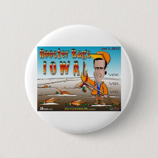 ルースターバッグアイオワ 缶バッジ (正面)