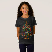 ルースターバードラバークリスマス照明ルースタークリスマス Tシャツ (正面フル)