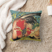 ルースターファミリーファインアート クッション (ブランケット)