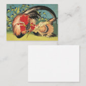 ルースターファミリーファインアート ノートカード (正面/裏面)