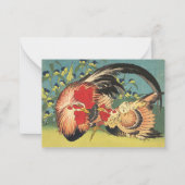 ルースターファミリーファインアート ノートカード (正面)