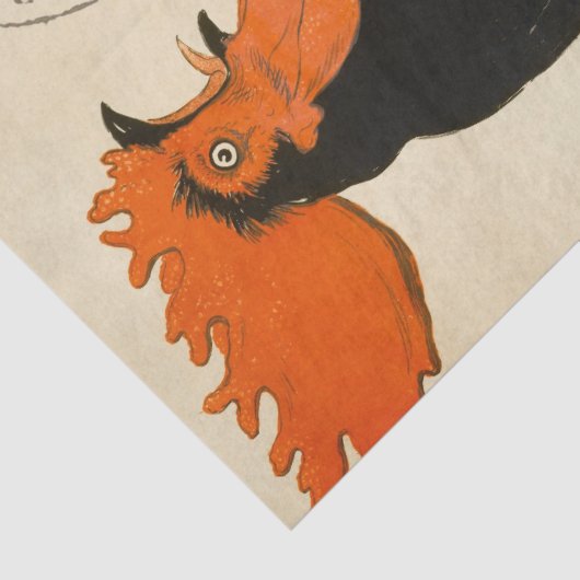 ルースターフランスのヴィンテージオペラポスターデクページ 薄葉紙 (詳細)