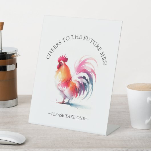 ルースターブライダルシャワー好意サイン 台座サイン (インサイチュ)