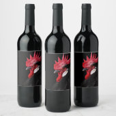 ルースターポートレート ワインラベル (ボトル)