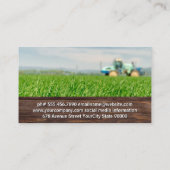 ルースターロゴ |トラクターと農地 名刺 (裏面)